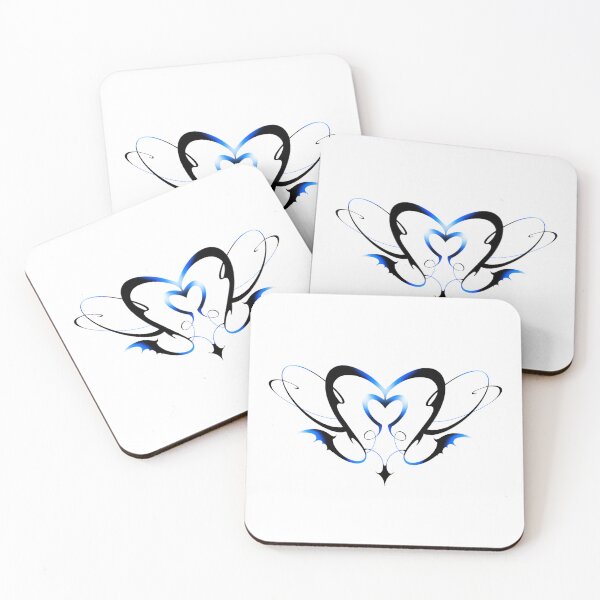 Item preview, Double heart blue womb tattoo  designed and sold by Jessicarchangel.