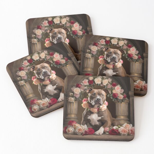 Item preview, Rosy Staffy Portrait designed and sold by Nocturne  Paws.
