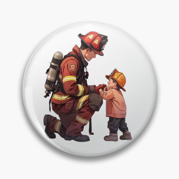 Item preview, Legacy of Valor - Firefighter and Child Bonding Moment Art designed and sold by NovaGenArt.