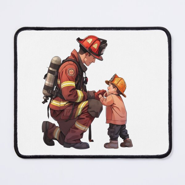 Item preview, Legacy of Valor - Firefighter and Child Bonding Moment Art designed and sold by NovaGenArt.