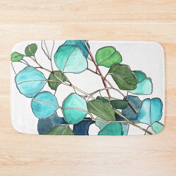 Item preview, Eucalyptus Mallee leaves green blue designed and sold by blueidesign.
