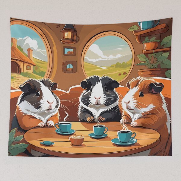 Item preview, Guinea Pigs and Coffee Artwork designed and sold by WildlifeInc.