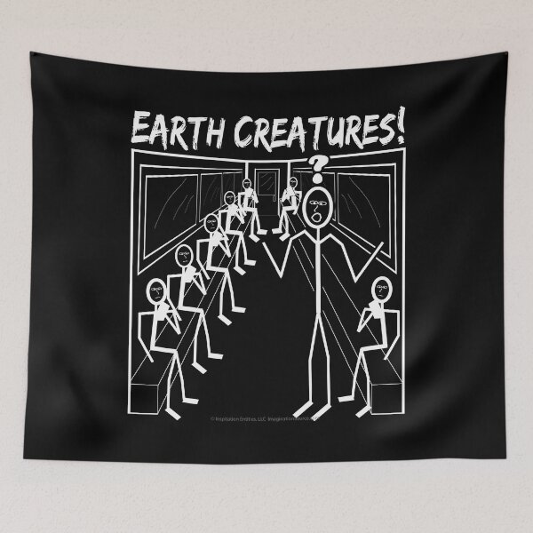 Item preview, Earth Creatures In The Subway? -  For DARK Backgrounds designed and sold by The Imagination Source™.