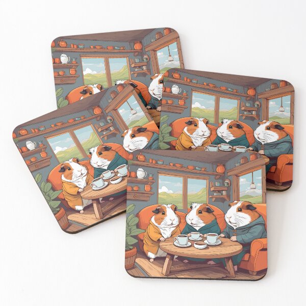 Item preview, Guinea Pigs and Coffee Artwork designed and sold by WildlifeInc.