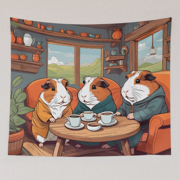 Item preview, Guinea Pigs and Coffee Artwork designed and sold by WildlifeInc.