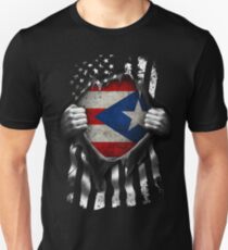 Puerto Rican American Flag USA Puerto Rico Unisex T-Shirt