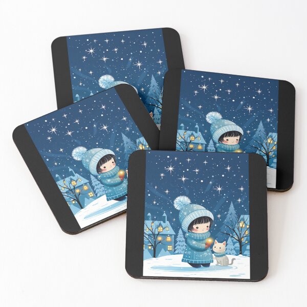 Item preview, Girl And Cat Under The Snow designed and sold by CamilleNorris.