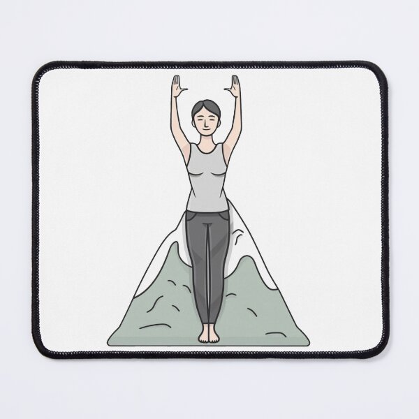 Item preview, Mountain Serenity - Yoga Ascent Illustration designed and sold by NovaGenArt.