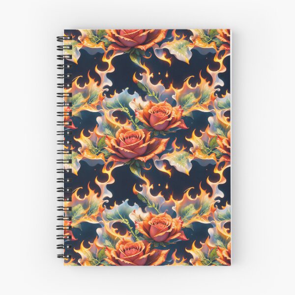 Item preview, Flames and Roses Floral Seamless Pattern  designed and sold by PaxtonProjects.