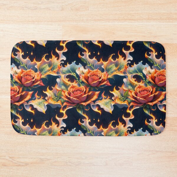 Item preview, Flames and Roses Floral Seamless Pattern  designed and sold by PaxtonProjects.
