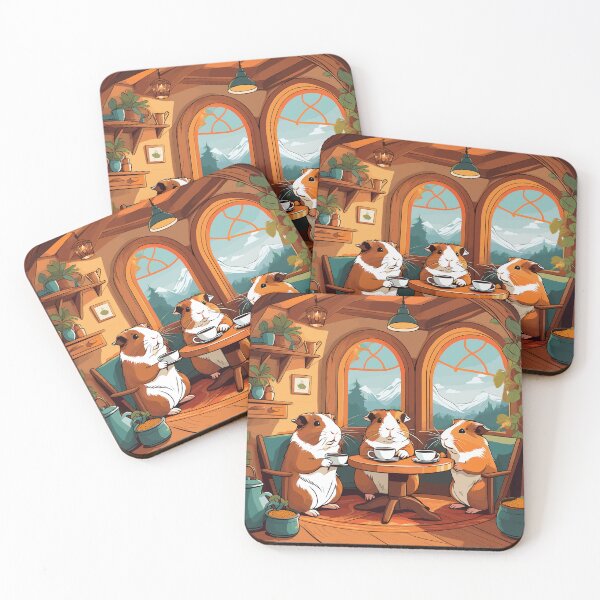 Item preview, Guinea Pigs and Coffee Artwork designed and sold by WildlifeInc.