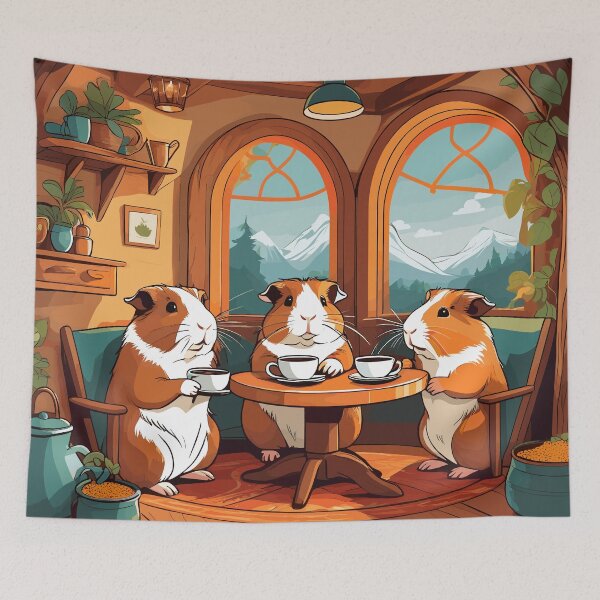 Item preview, Guinea Pigs and Coffee Artwork designed and sold by WildlifeInc.