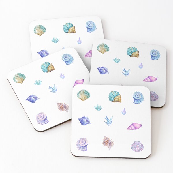 Item preview, Watercolor Abstract Seashells  designed and sold by silviaol.