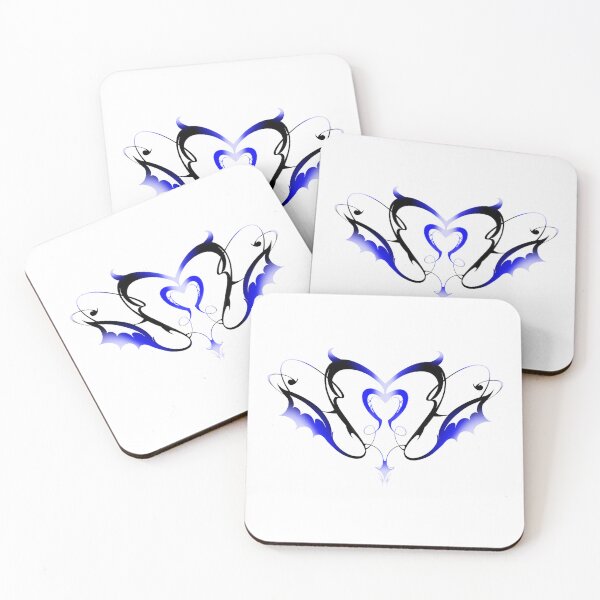 Item preview, Blue bat winged heart womb designed and sold by Jessicarchangel.