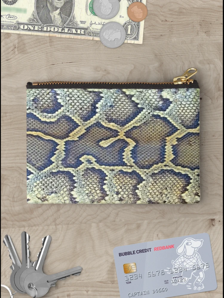 Thumbnail 3 of 4, Zipper Pouch, Burmese Python Skin designed and sold by Tree45.
