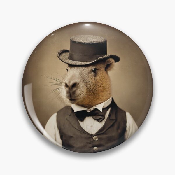 Item preview, Capybara Portrait Victorian Artistic Gift Fashion  designed and sold by popanato.