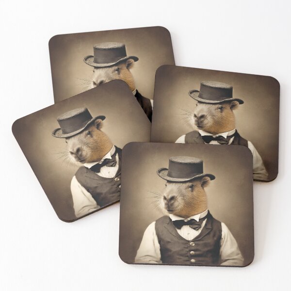 Item preview, Capybara Portrait Victorian Artistic Gift Fashion  designed and sold by popanato.