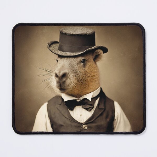 Item preview, Capybara Portrait Victorian Artistic Gift Fashion designed and sold by popanato.