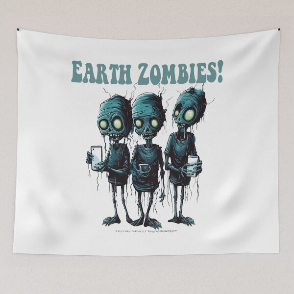 Item preview, Earth Zombies The Green Trio- For Light Backgrounds designed and sold by The Imagination Source™.