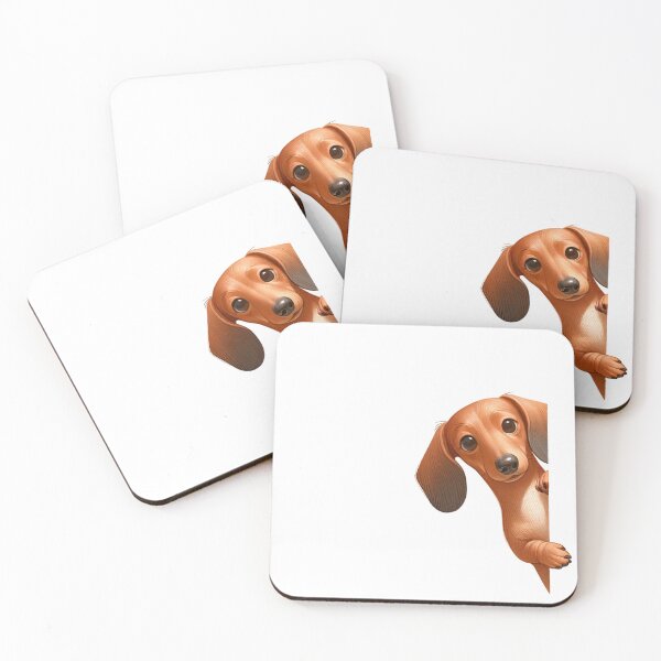 Item preview, Peeking Dachshund - White designed and sold by FoxfireStardust.