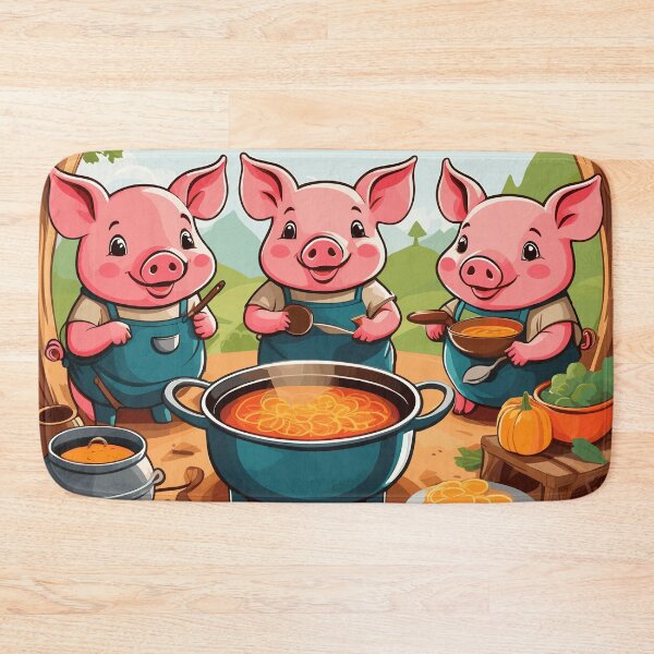 Item preview, Piglets Cooking Artwork designed and sold by WildlifeInc.