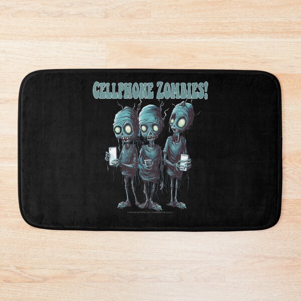 Item preview, Cell Pone Zombies The Green Trio -  For DARK Backgrounds designed and sold by The Imagination Source™.