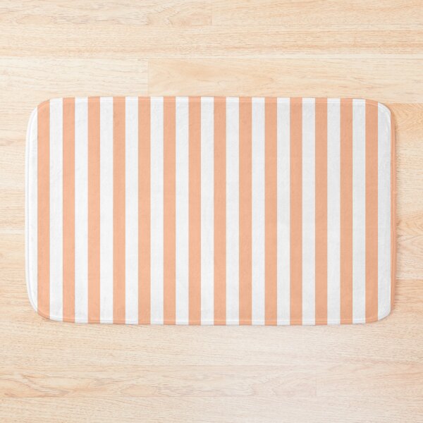 Item preview,  PANTONE COLOR OF THE YEAR 2024 PEACH FUZZ AND WHITE MEDIUM VERTICAL  STRIPES PATTERN   designed and sold by ozcushionstoo.