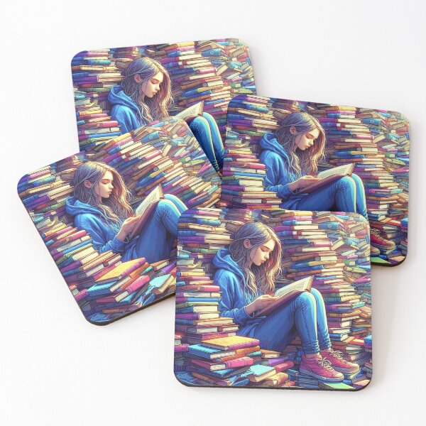 Item preview, Books and girl. designed and sold by growing-mom.