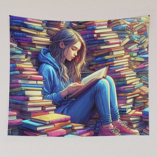 Item preview, Books and girl. designed and sold by growing-mom.