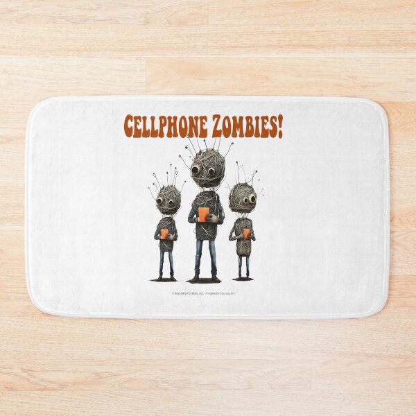 Item preview, Cell Phone Zombies With Orange Pads - For Light Backgrounds designed and sold by The Imagination Source™.