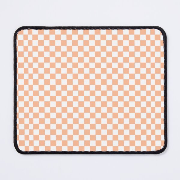 Item preview, PANTONE COLOR OF THE YEAR 2024 PEACH FUZZ AND WHITE CHECKERBOARD PATTERN designed and sold by ozcushionstoo.
