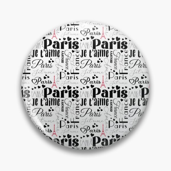 Item preview, Stylish Paris Love Affair Je Taime Typography Text Pattern designed and sold by ClaudiaFlores.