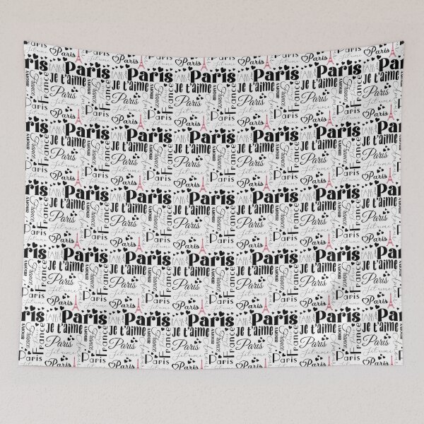 Item preview, Stylish Paris Love Affair Je Taime Typography Text Pattern designed and sold by ClaudiaFlores.