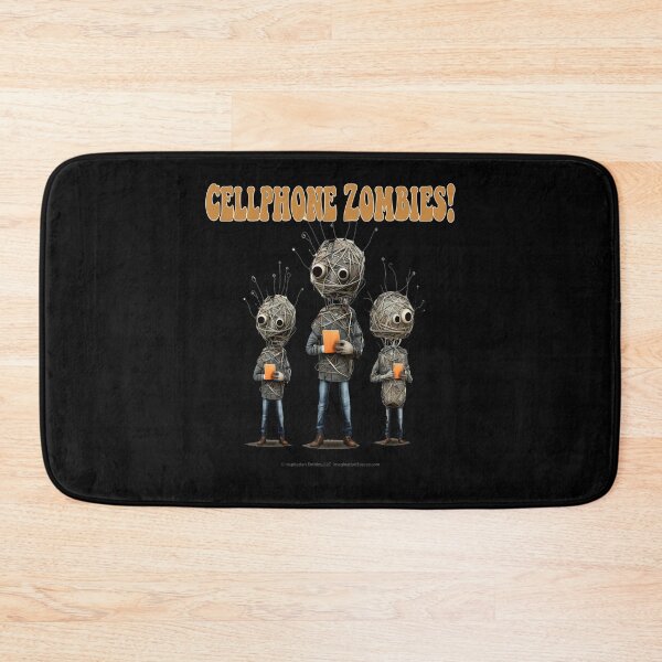 Item preview, Cell Phone Zombies With Orange Pads -  For DARK Backgrounds designed and sold by The Imagination Source™.