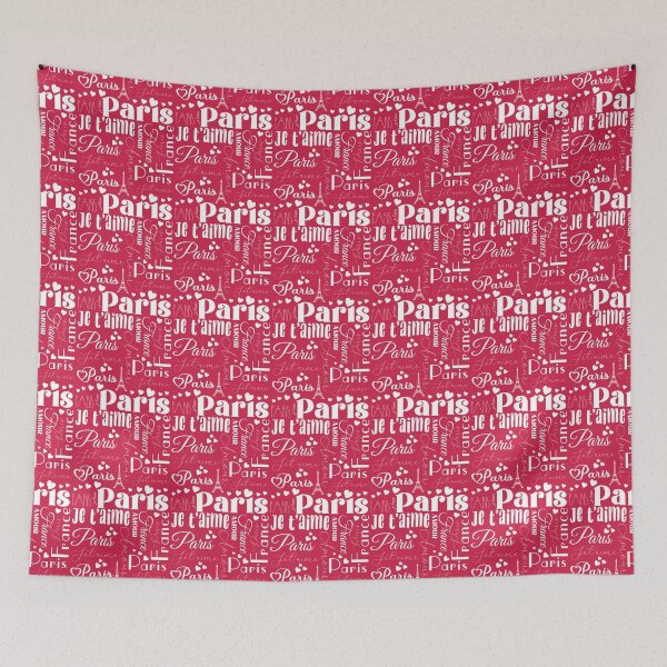 Item preview, Stylish Paris Love Affair Je Taime Typography Text Pattern designed and sold by ClaudiaFlores.