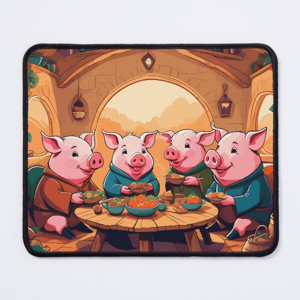 Item preview, Pigs Having Dinner Artwork designed and sold by WildlifeInc.