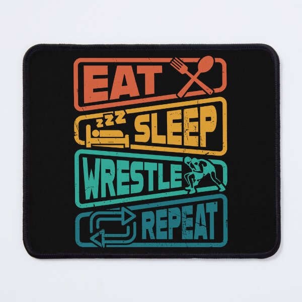 Item preview, Eat Sleep Wrestle Repeat Retro Graphic designed and sold by jmbeezee.