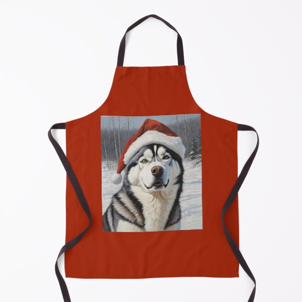 Artikelvorschau, Husky mit Weihnachtsmütze entworfen und verkauft von FunTorture.
