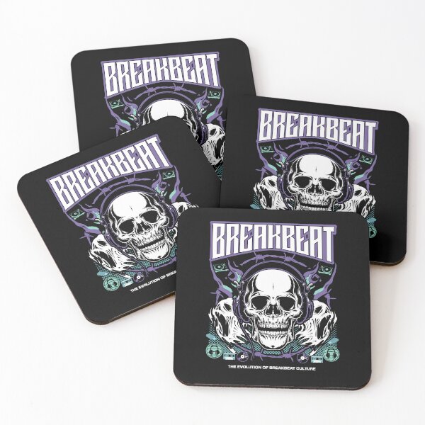 Item preview, BREAKBEAT  - Evolution Skull (Purple/Teal)  designed and sold by Discothreadz.