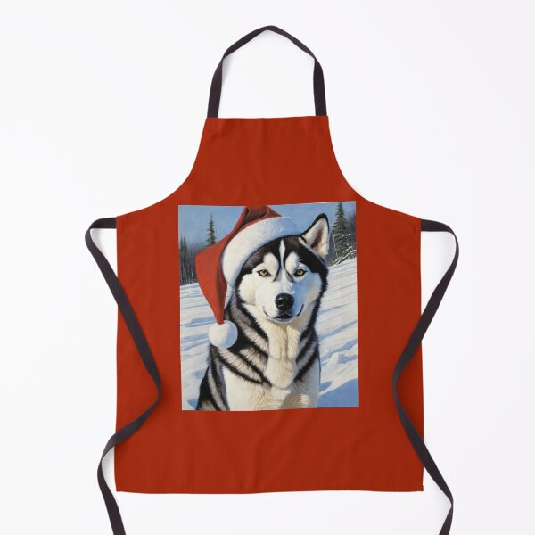 Artikelvorschau, Husky mit Weihnachtsmütze entworfen und verkauft von FunTorture.