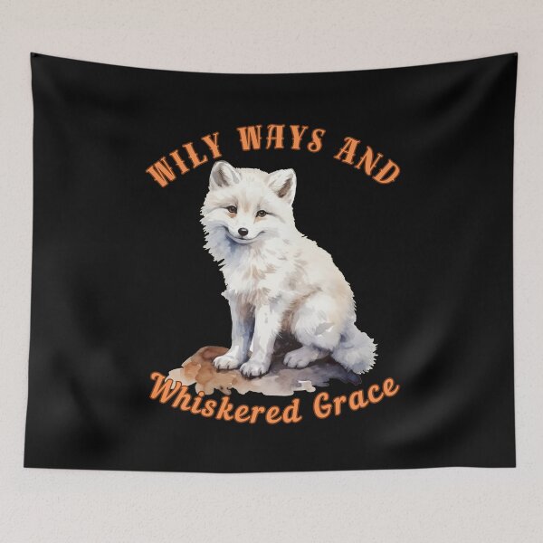 Item preview, Wily Ways And Whiskered Grace. fox watercolor designed and sold by FoxVibes.