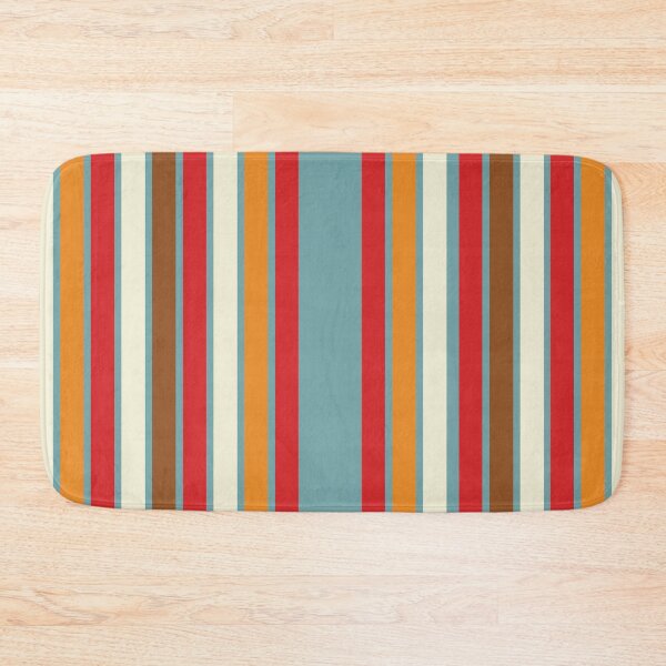 Item preview, 1970 RETRO Vintage Vertical Stripes Red Orange Brown Cream Simple Plain designed and sold by Wendy Eriksson.