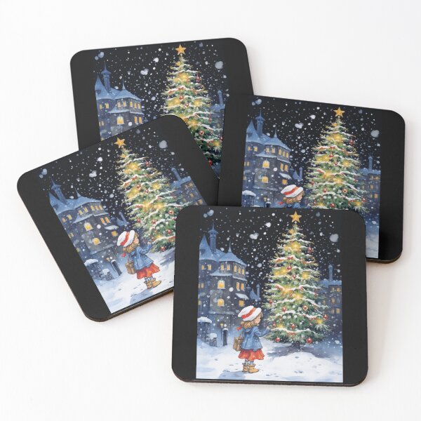 Item preview, Little Girl Looking At The Christmas Tree designed and sold by SallieIrma.