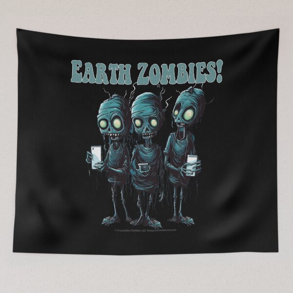 Item preview, Earth Zombies The Green Trio -  For DARK Backgrounds designed and sold by The Imagination Source™.