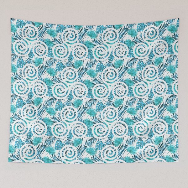 Item preview, Surf Spiral Blue Leaf Triskelion Design designed and sold by AuthenticOrg.