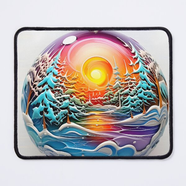Item preview, Oil decorated ornament Christmas holiday print designed and sold by dcrc.
