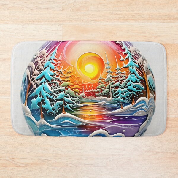 Item preview, Oil decorated ornament Christmas holiday print designed and sold by dcrc.
