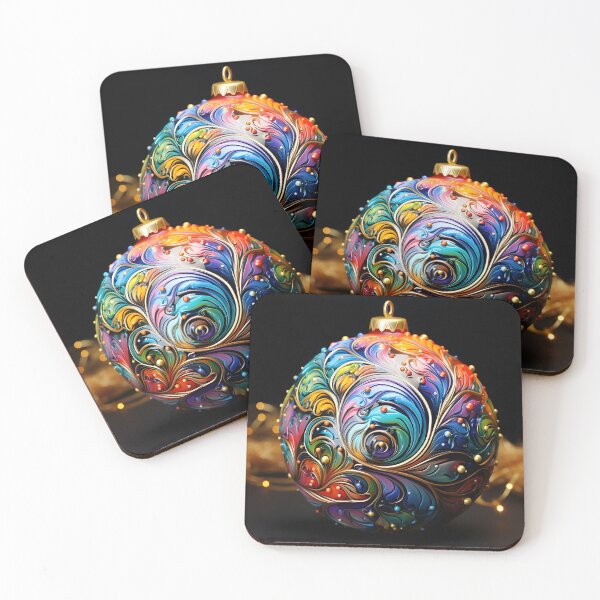 Item preview, Oil decorated ornament Christmas holiday print designed and sold by dcrc.