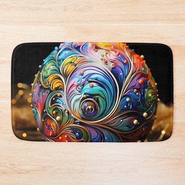 Item preview, Oil decorated ornament Christmas holiday print designed and sold by dcrc.