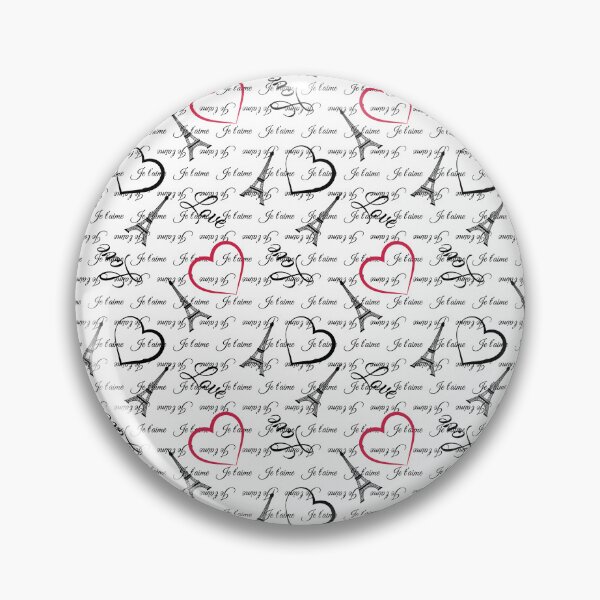 Item preview, Cute Black and White Je Taime Paris Typography Pattern designed and sold by ClaudiaFlores.